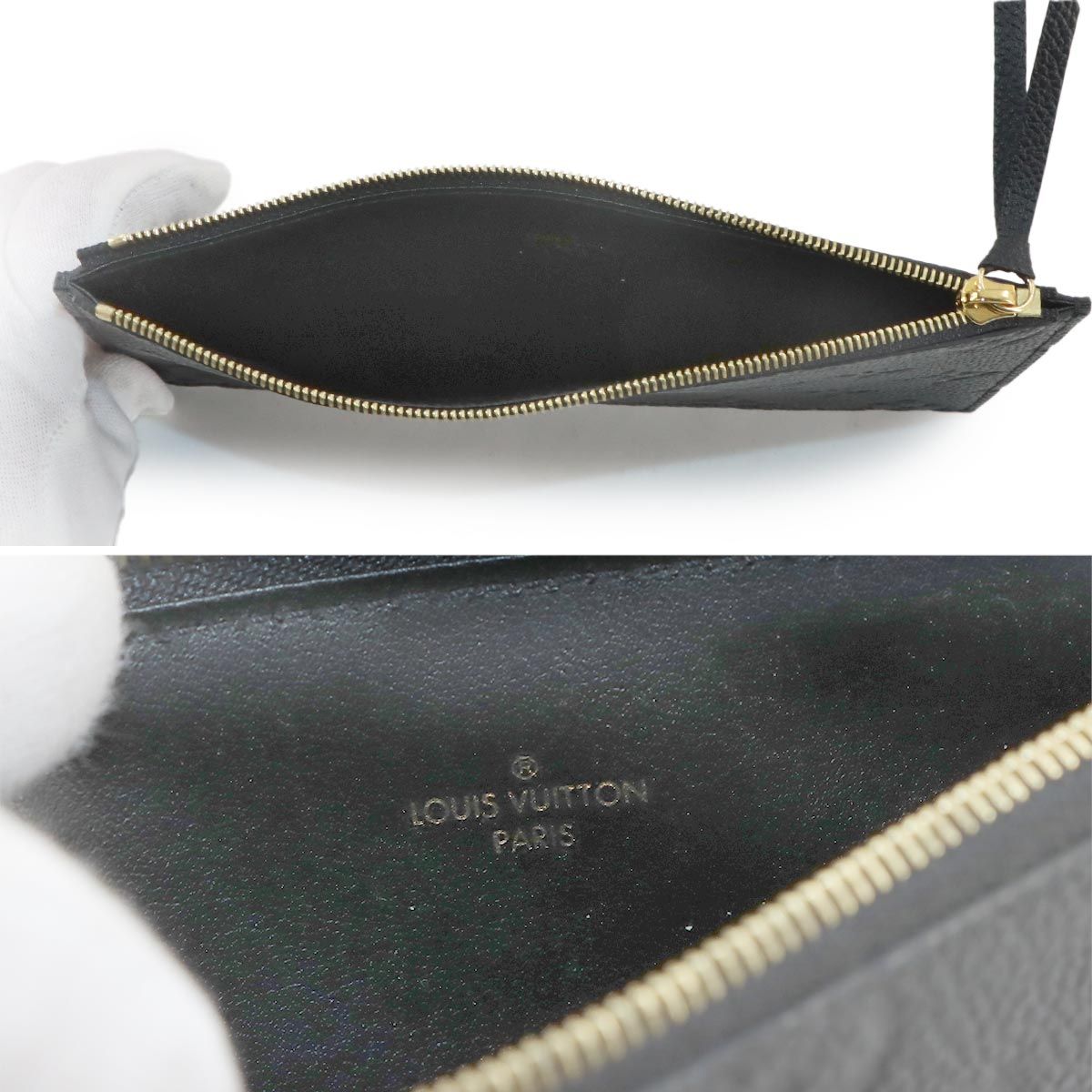 Louis Vuitton Monogram Empreinte Pochette Felicity Chain Wallet Noir Black — view 9