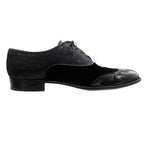 Louis Vuitton Dress Shoes Monogram Jacquard Velour Contrast Leather Business 10 — view 3