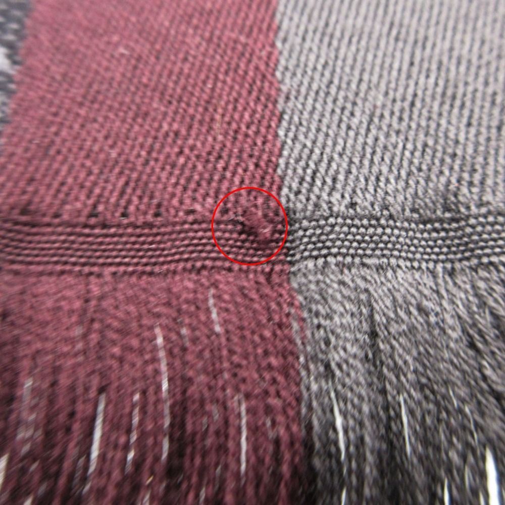 Gucci Scarf Shawl Web Line GG Pattern Fringe Gray Black — view 7