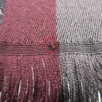 Gucci Scarf Shawl Web Line GG Pattern Fringe Gray Black — view 7