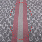 Gucci Scarf Shawl Web Line GG Pattern Fringe Gray Black — view 5