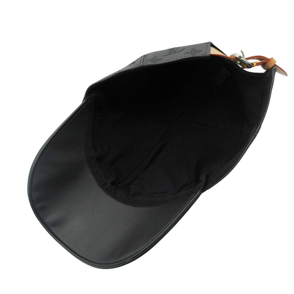 Louis Vuitton Cap Monogram Shadow Leather Hat Black — view 5