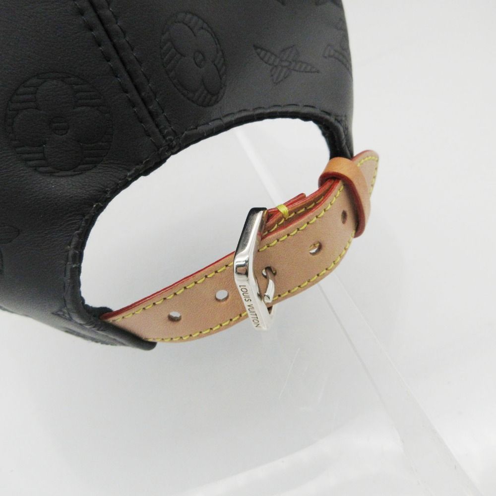 Louis Vuitton Cap Monogram Shadow Leather Hat Black — view 8