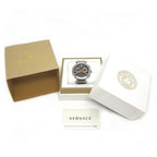 Versace Watch Aion Date Chronograph Small Seconds Black Dial SS Quartz Analog — view 9