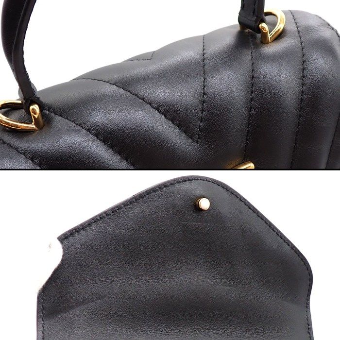 Louis Vuitton Shoulder Bag Holdomi LV New Wave Noir Black Calf Leather — view 8