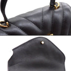 Louis Vuitton Shoulder Bag Holdomi LV New Wave Noir Black Calf Leather — view 8