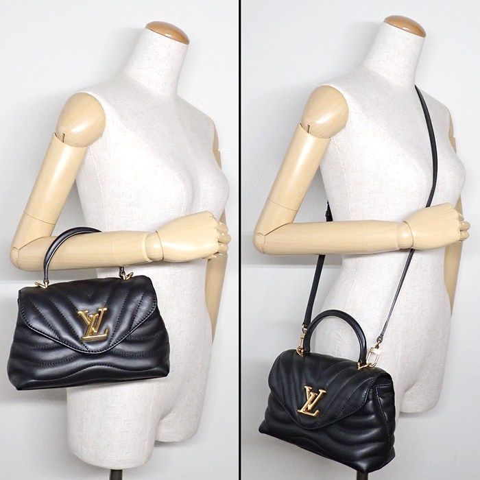 Louis Vuitton Shoulder Bag Holdomi LV New Wave Noir Black Calf Leather — view 9