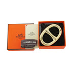 Hermes Scarf Ring Chaine D'ancre Permanent Brass Gold Color GD Pendant Style — view 8