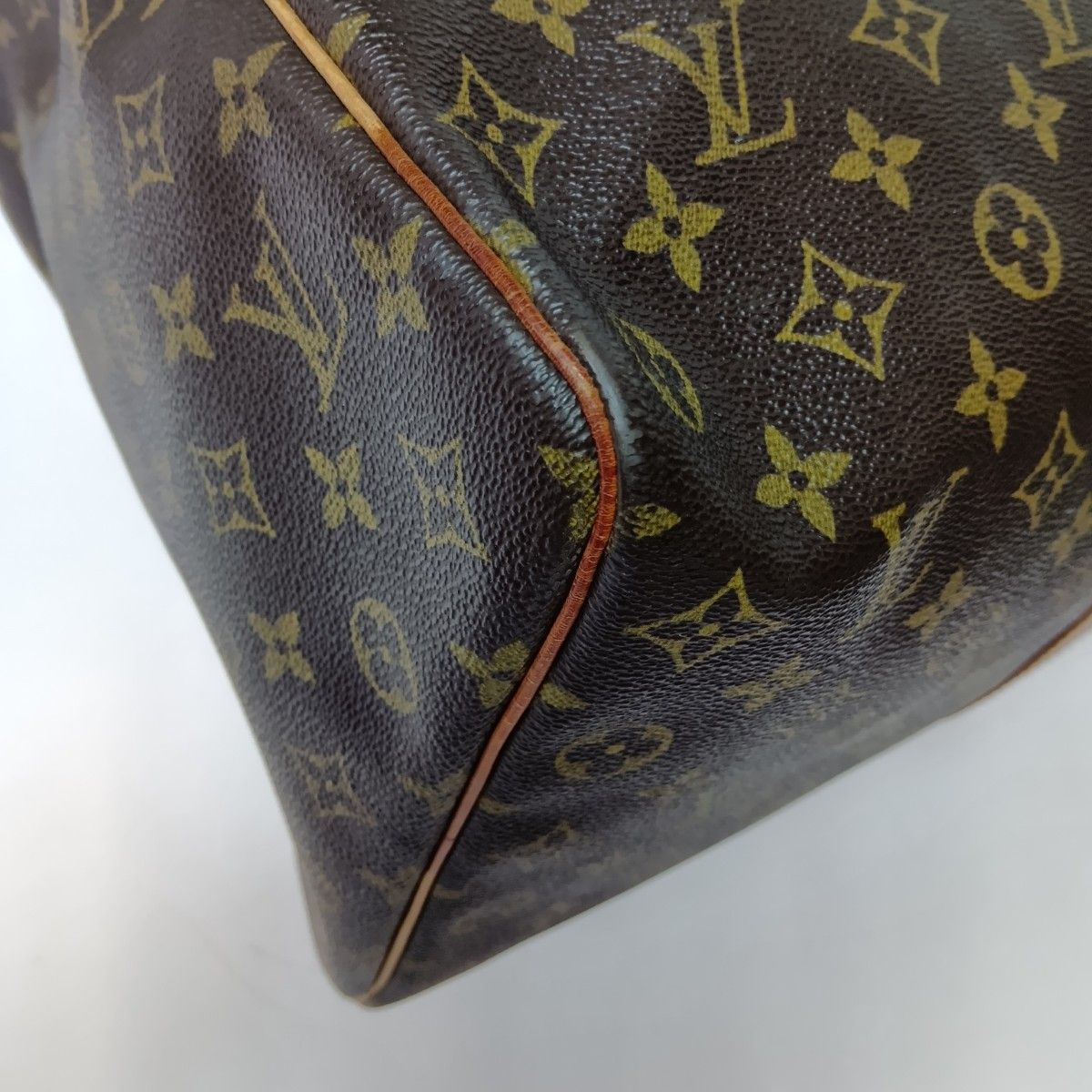 Louis Vuitton Monogram Keepall 50 Boston Bag Brown Key Missing — view 5