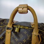 Louis Vuitton Monogram Keepall 50 Boston Bag Brown Key Missing — view 6