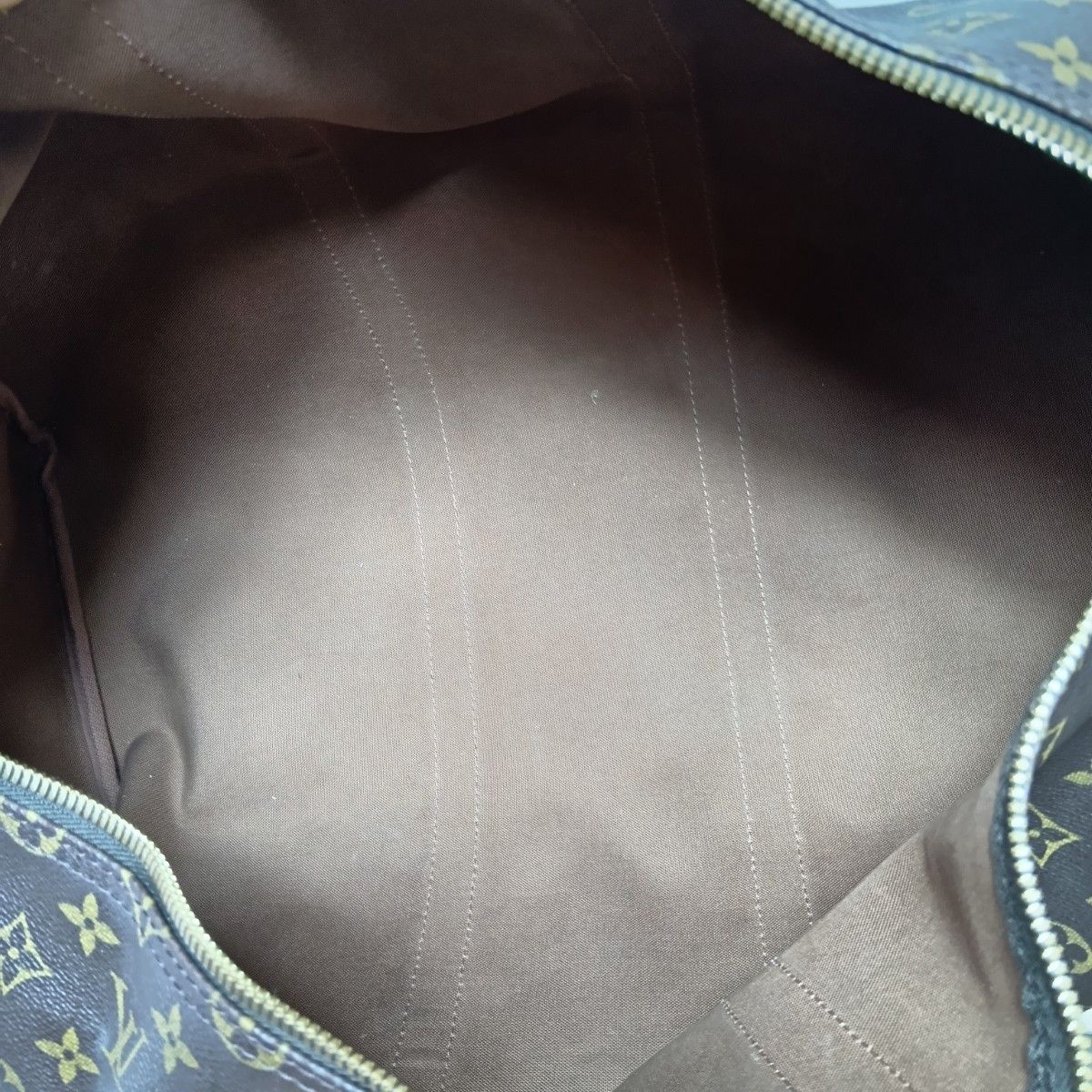 Louis Vuitton Monogram Keepall 50 Boston Bag Brown Key Missing — view 9