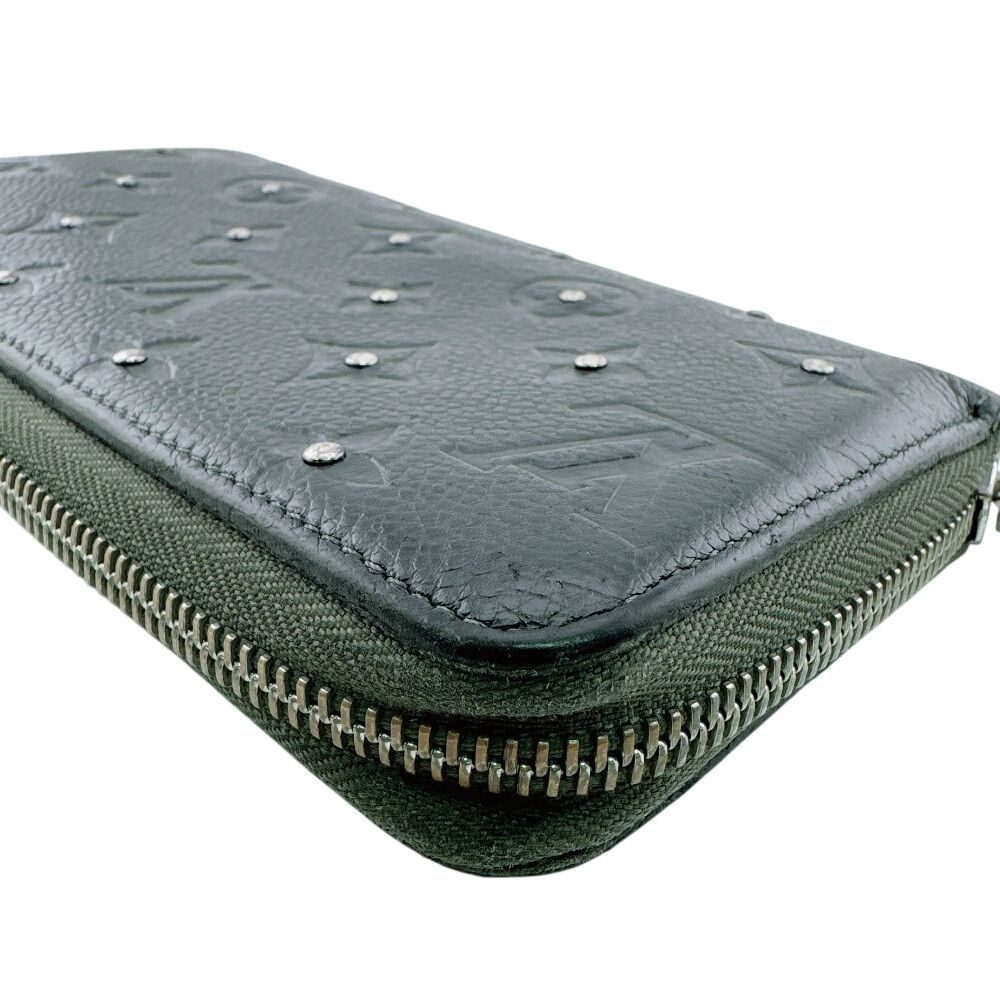 Louis Vuitton Studded Zippy Wallet Platine Monogram Empreinte Leather Black — view 6