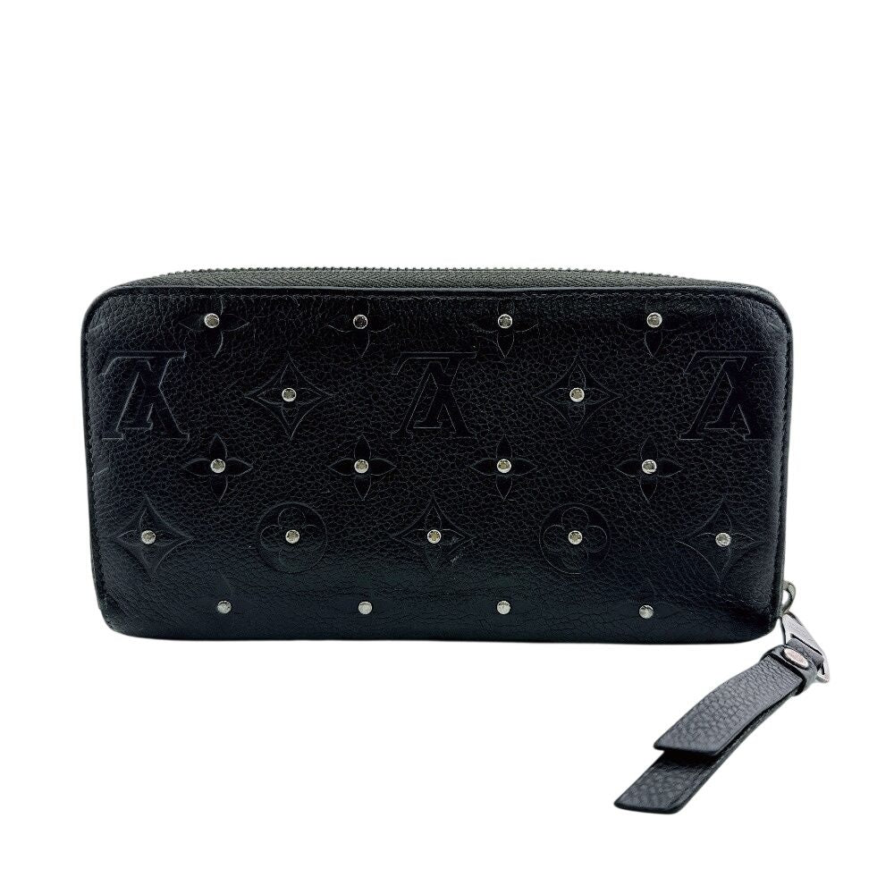 Louis Vuitton Studded Zippy Wallet Platine Monogram Empreinte Leather Black — view 2