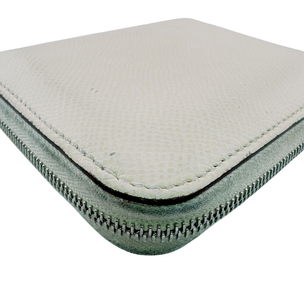 Hermes Coin Card Case Purse Leather Bifold Wallet White — view 3