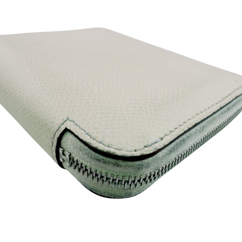 Hermes Coin Card Case Purse Leather Bifold Wallet White — view 4