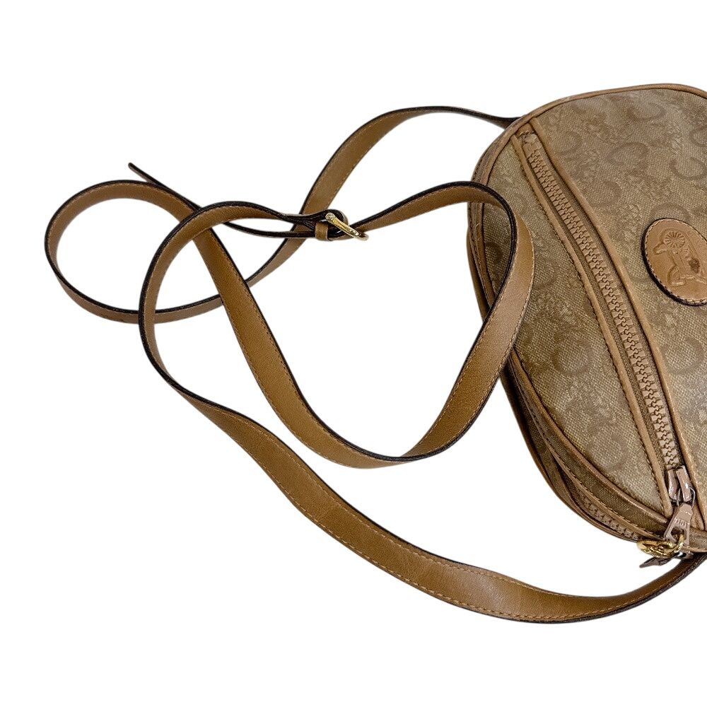 Celine Vintage Salki Pochette C Carriage Pattern Shoulder Bag Brown — view 3
