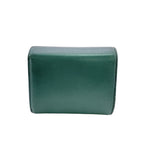 Celine Compact Wallet Small Flap Triomphe Leather Trifold Green — view 2