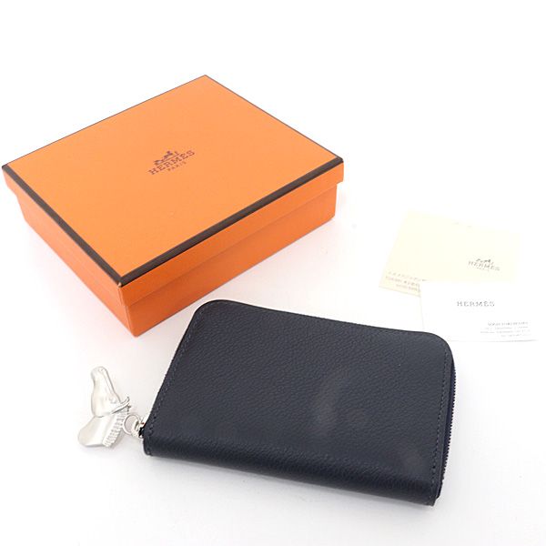 Hermes Card Case Zip Azap Cheval Color Brown Nuit Horse — view 6