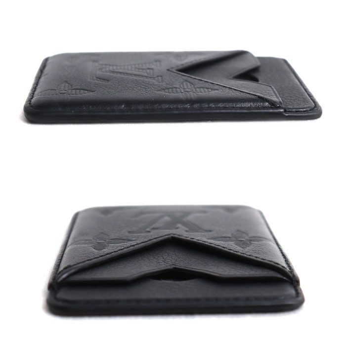 Louis Vuitton Card Holder Magnet Case Monogram Shadow Black — view 3