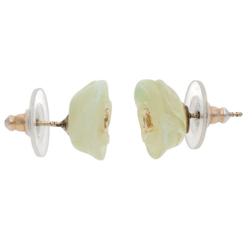 Chanel Camellia CC Logo Earrings — view 4