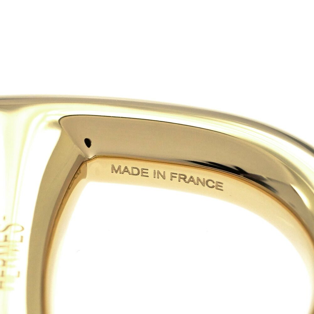 Hermes Scarf Ring Chaine D'ancre Permanent Brass Gold Color GD Necklace Style — view 6