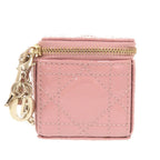 Dior Lady Chain Cube Micro Pouch Patent Leather Pink — view 2