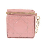 Dior Lady Chain Cube Micro Pouch Patent Leather Pink — view 4