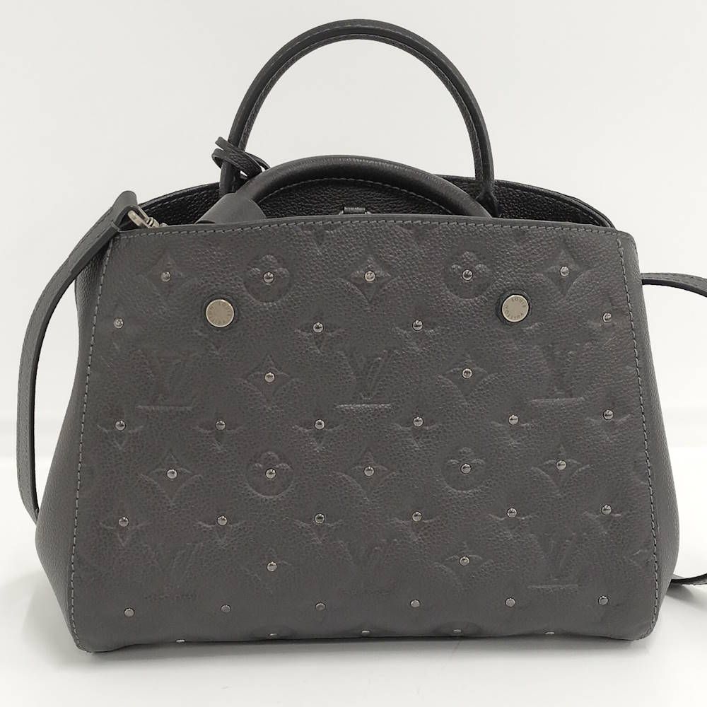 Louis Vuitton Montaigne BB 2-Way Bag Monogram Empreinte Studs Black — view 2