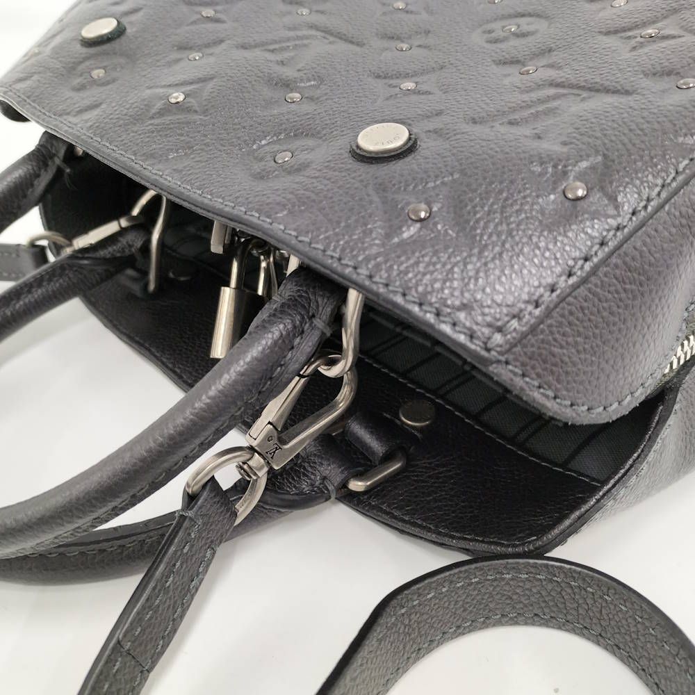 Louis Vuitton Montaigne BB 2-Way Bag Monogram Empreinte Studs Black — view 6