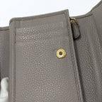 Prada Compact Wallet Trifold Leather Gray — view 7