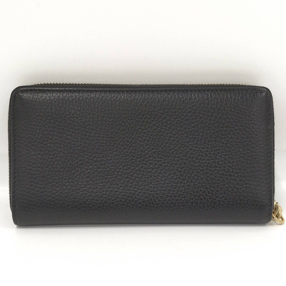 Gucci Soho Zip Around Wallet Interlocking Leather Black — view 3