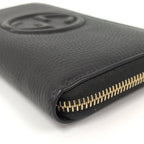Gucci Soho Zip Around Wallet Interlocking Leather Black — view 4