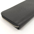 Louis Vuitton Zippy Wallet Horizontal Zip Around Taiga Noir Black — view 4