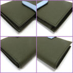 Celine Strap Wallet Grain Calfskin Green Light Blue Bicolor — view 4