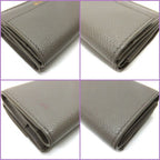 Celine Small Trifold Wallet Leather Gray Gold — view 5