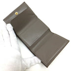 Celine Small Trifold Wallet Leather Gray Gold — view 3