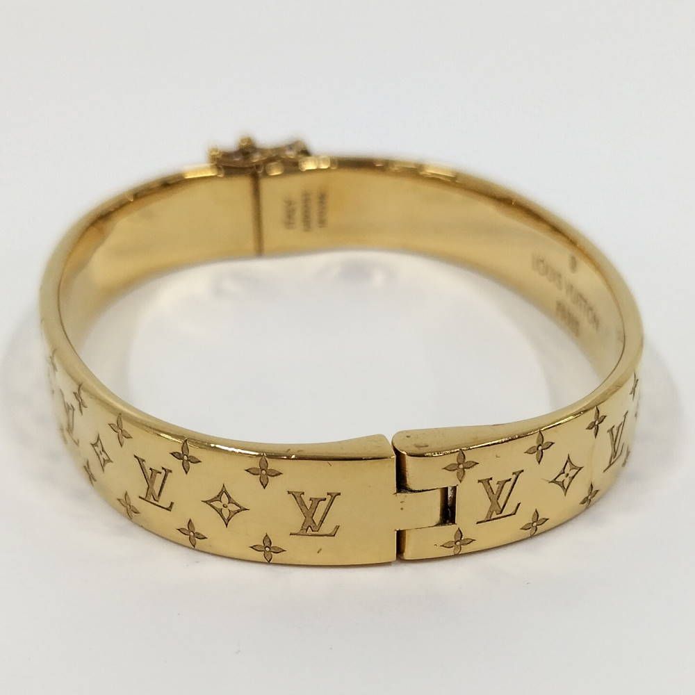 Louis Vuitton Bangle Nanogram Plated Gold Bracelet — view 4