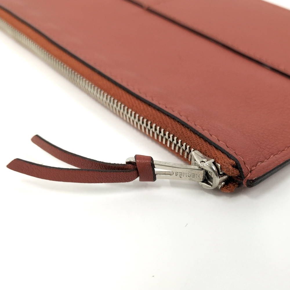 Hermes Dogon GM Bifold Wallet Leather Red — view 8