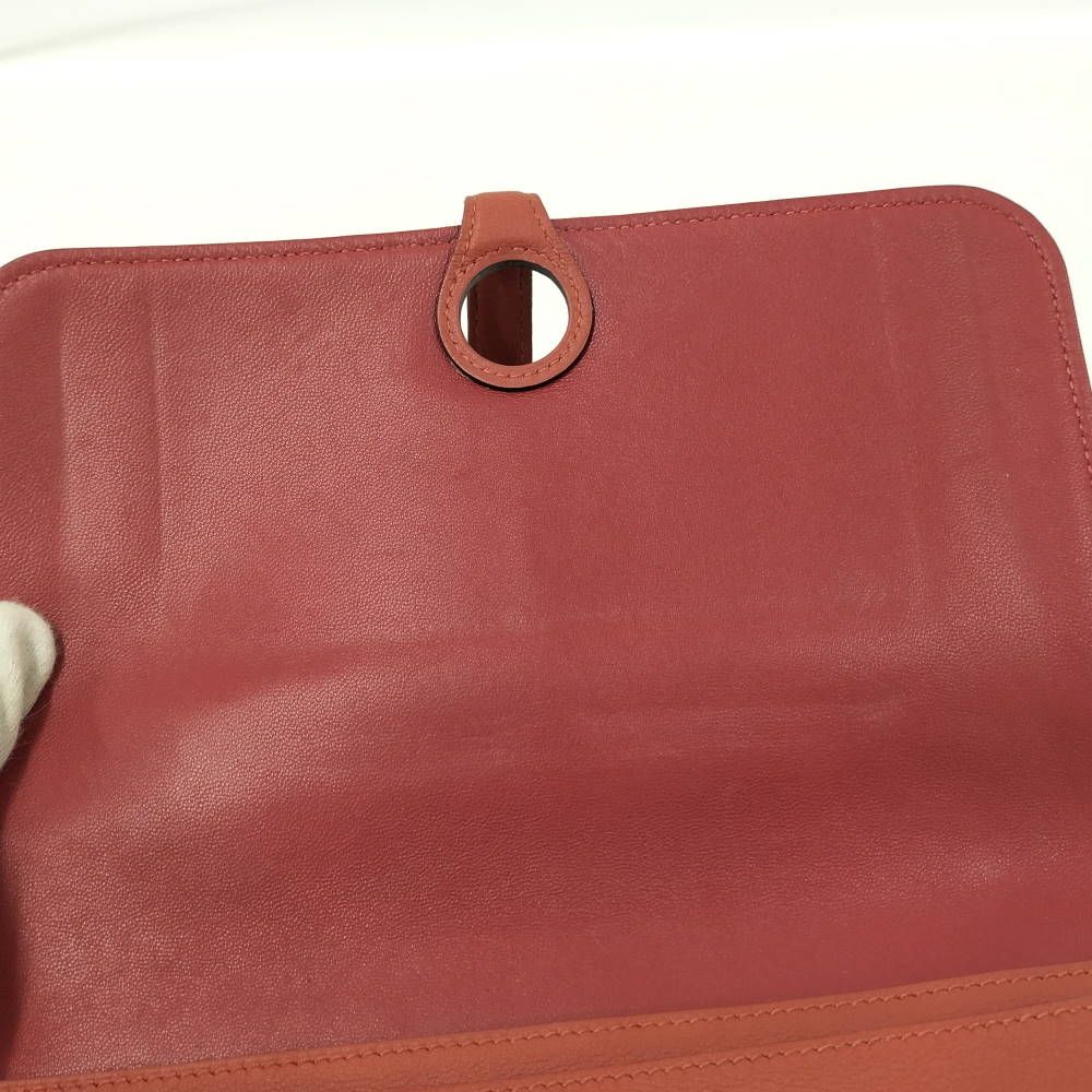 Hermes Dogon GM Bifold Wallet Leather Red — view 7
