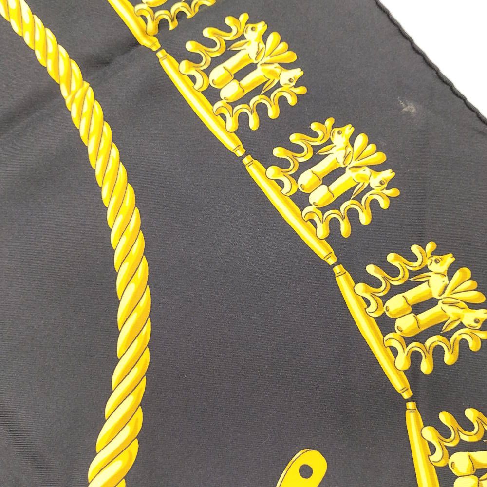 Hermes Carre 90 Scarf les Cavaliers D'or Golden Knight Silk — view 7