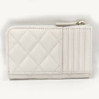 Chanel Fragment Case Caviar Leather White Silver Wallet — view 2