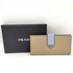 Prada Bifold Wallet Saffiano Leather Beige — view 9
