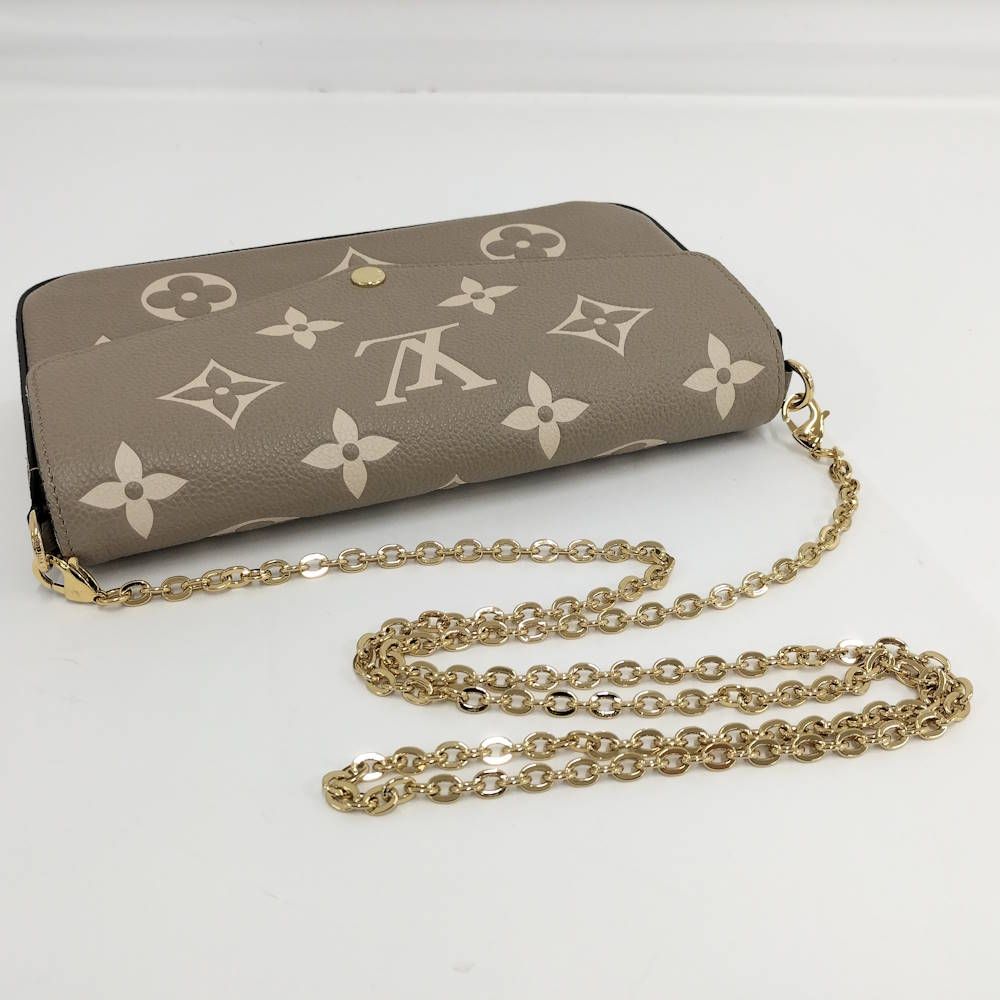Louis Vuitton Pochette Felicie Tourterelle Chain Shoulder Bag Monogram Empreinte — view 6
