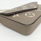 Louis Vuitton Pochette Felicie Tourterelle Chain Shoulder Bag Monogram Empreinte — view 3