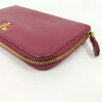 Prada Zip Around Wallet Saffiano Leather Pink — view 5