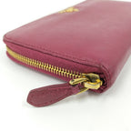 Prada Zip Around Wallet Saffiano Leather Pink — view 4