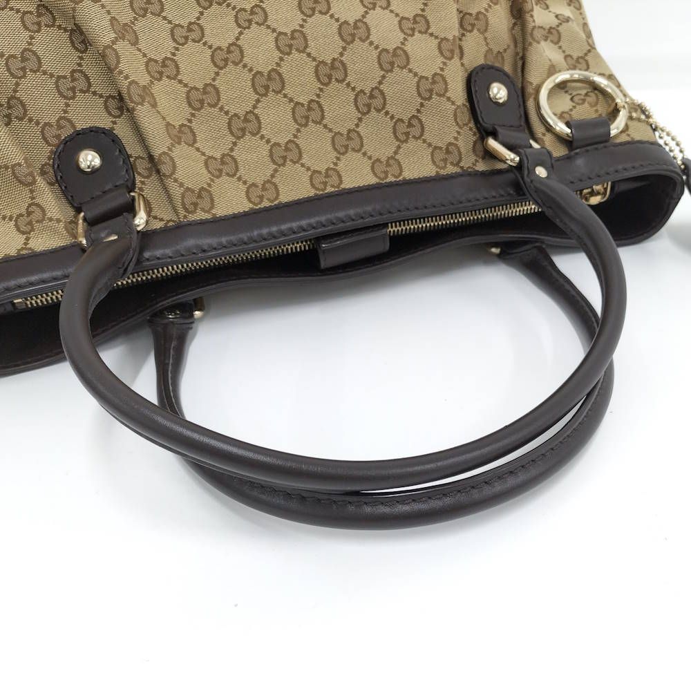 Gucci Ski Tote GG Canvas Leather Brown — view 4