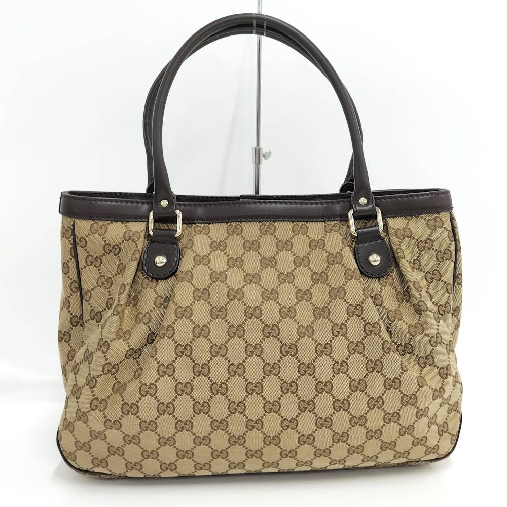 Gucci Ski Tote GG Canvas Leather Brown — view 2