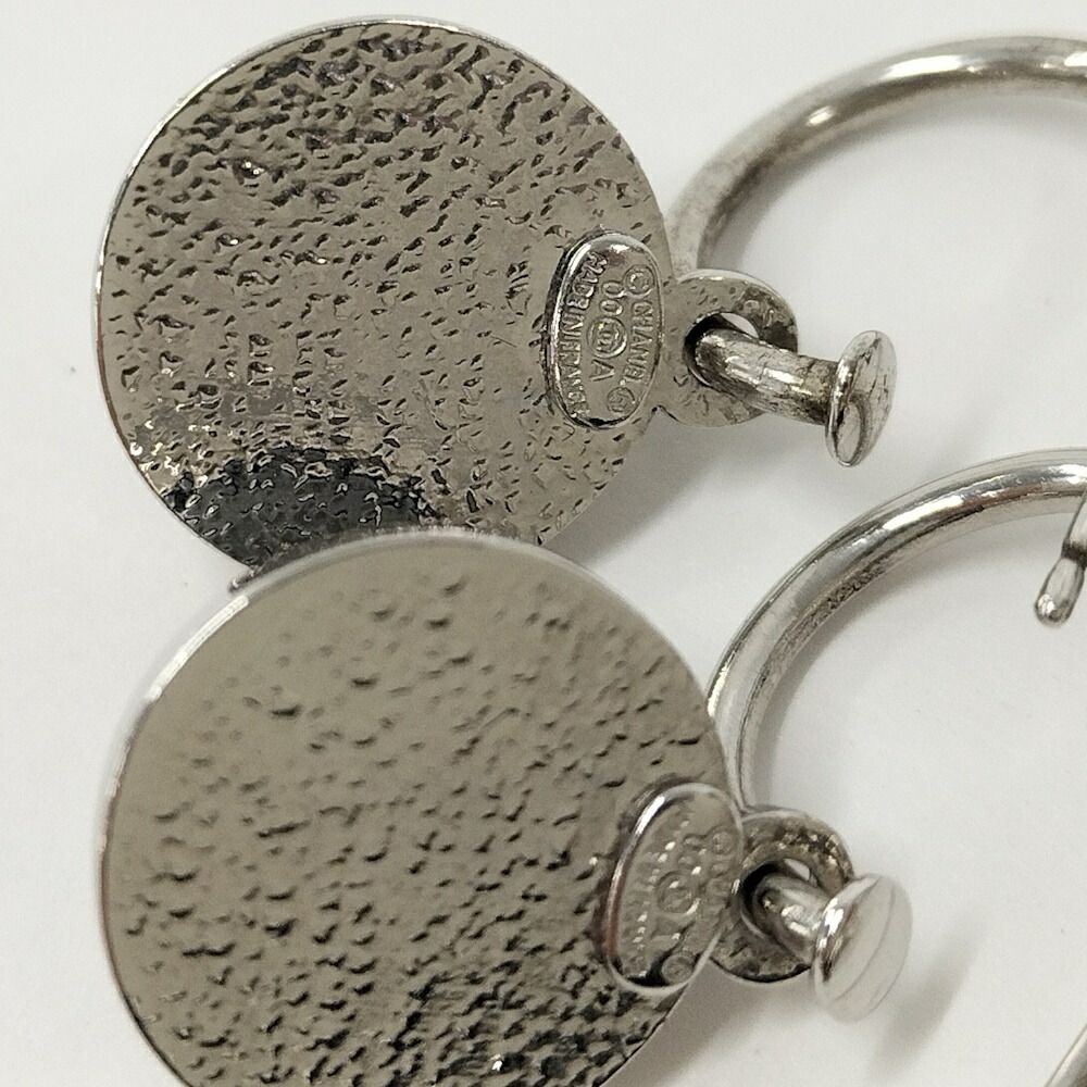 Chanel Earrings CC Logo Plated Blue — view 5