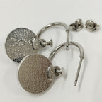Chanel Earrings CC Logo Plated Blue — view 4